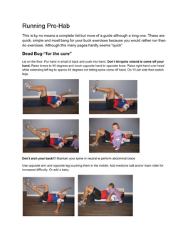 Running Prehab and Glute Strengthening