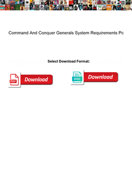 Command and Conquer Generals System Requirements Pc