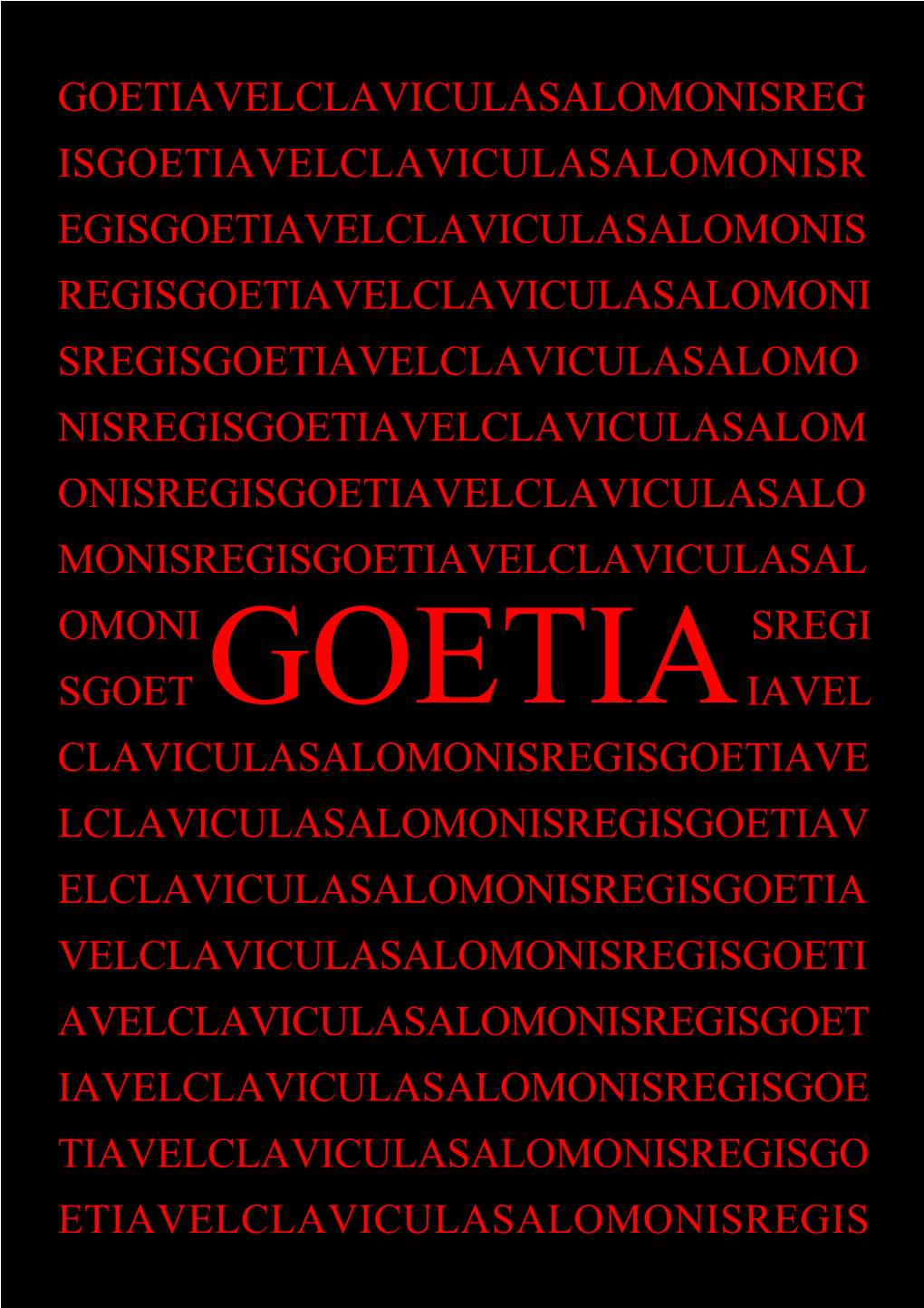 Goëtia Vel Clavicula Salomins Regis