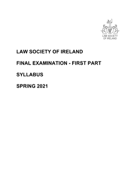 First Part Syllabus Spring 2021
