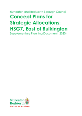 Concept Plans for Strategic Allocations: HSG7, East of Bulkington Supplementary Planning Document (2020)