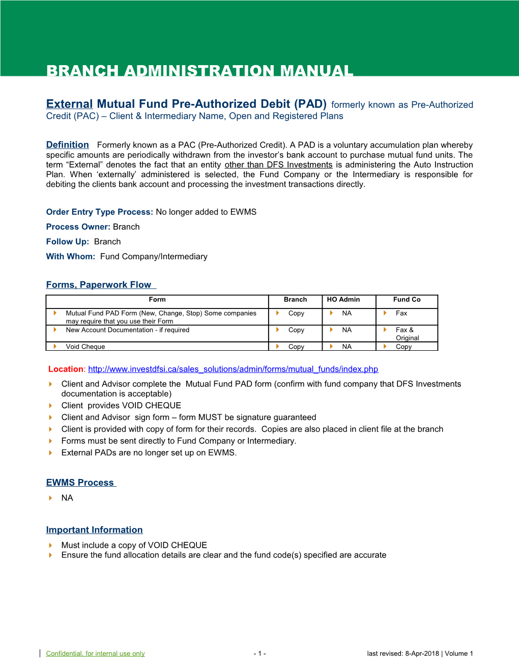 Order Entry Type Process: No Longer Added to EWMS