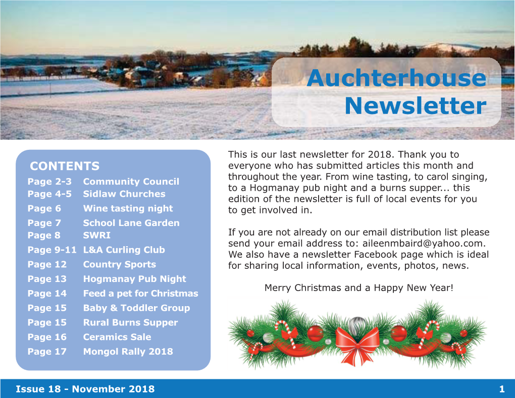 Auchterhouse Newsletter November 2018 Layout 1