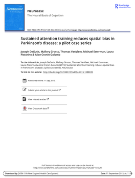 Sustained Attention Training Reduces Spatial Bias in Parkinson's Disease: a Pilot Case Series