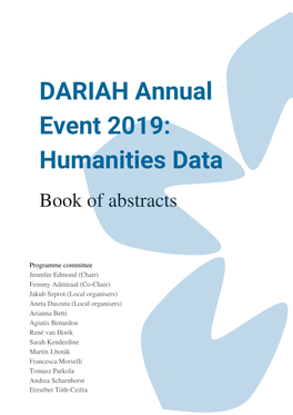 Humanities Data Book of Abstracts