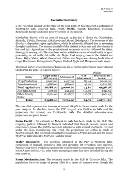 Executive Summary 1.The Potential Linked Credit Plan for the Year