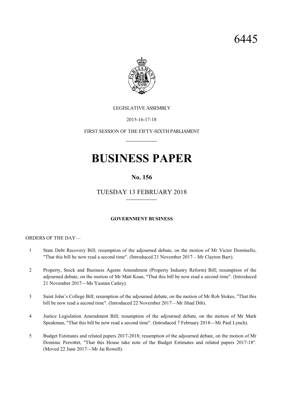 6445 Business Paper