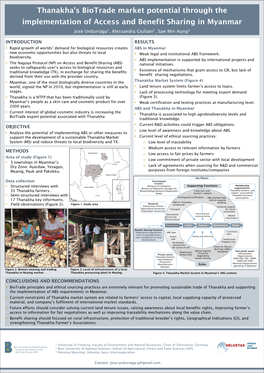 Thanakha Biotrade Market Potential Through the Implementation Of