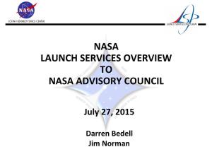 Launch Services Overview to Nasa Advisory Council