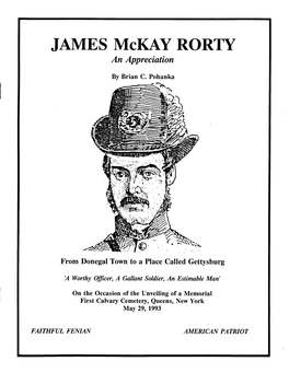 JAMES Mckay RORTY an Appreciation