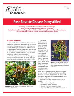 Rose Rosette Disease Demystified