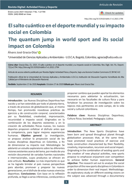 El Salto Cuántico En El Deporte Mundial Y Su Impacto Social En