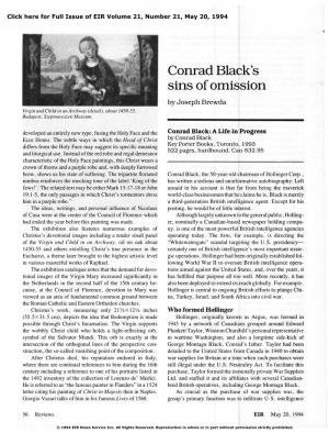 Conrad Black's Sins of Omission