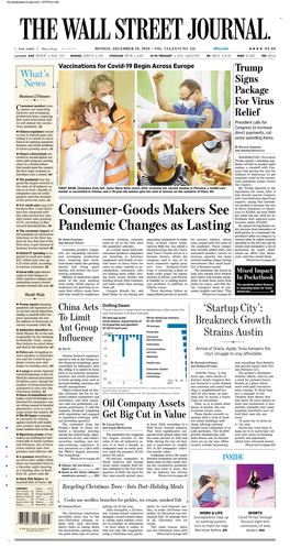 Consumer-Goods Makers See Pandemic Changes As Lasting