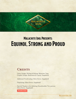 Equinoi, Strong and Proud