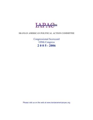 Congressional Scorecard 109Th Congress 2 0 0 5 - 2006
