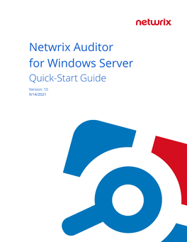 Netwrix Auditor for Windows Server Quick-Start Guide