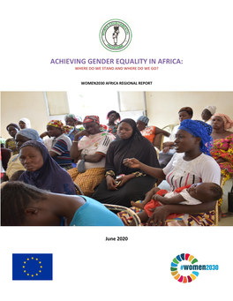 Achieving Gender Equality in Africa: Where Do We Stand and Where Do We Go?