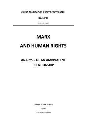 Marx and Human Rights