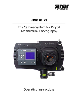 Sinar Artec the Camera System for Digital Architectural Photography