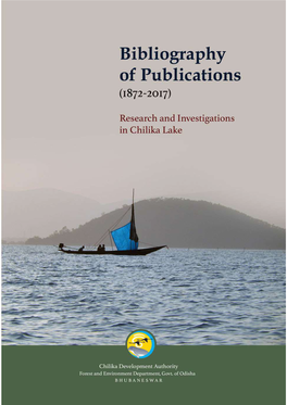 Research and Investigations in Chilika Lake (1872 - 2017)