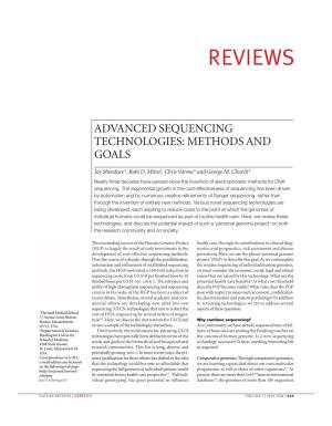 Advanced Sequencing Technologies: Methods and Goals