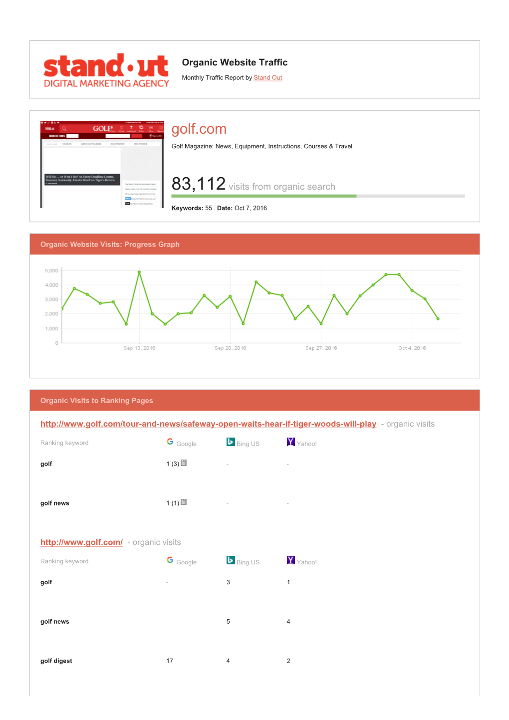 Organic Website Traffic