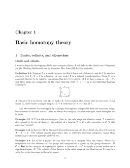 Basic Homotopy Theory