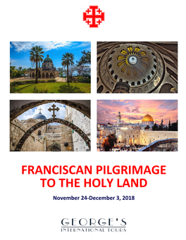 Franciscan Pilgrimage to the Holy Land