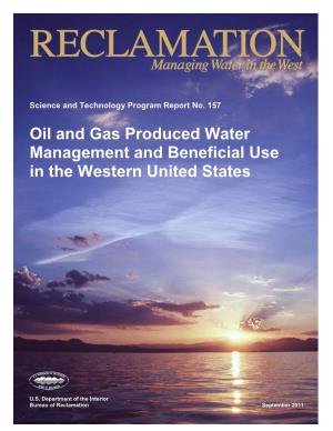 Oil and Gas Produced Water Management and Beneficial Use in the Western United States