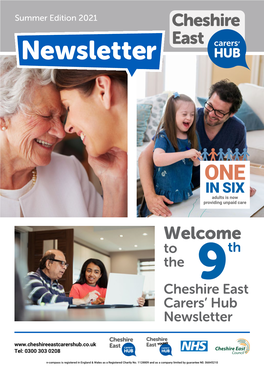 Cheshire East Carers' Hub Summer 2021 Newsletter