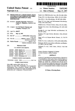 United States Patent (19) 11) Patent Number: 5,633,362 Nagarajan Et Al