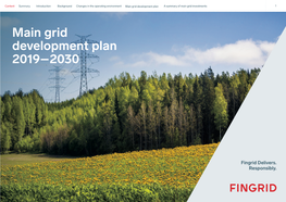 Main Grid Development Plan 2019–2030