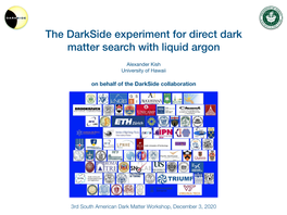 The Darkside Experiment for Direct Dark Matter Search with Liquid Argon