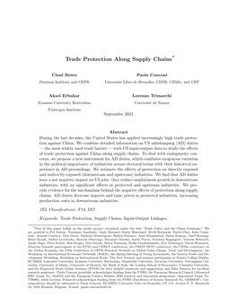 Trade Protection Along Supply Chains∗