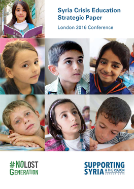 Syria Crisis Education Strategic Paper