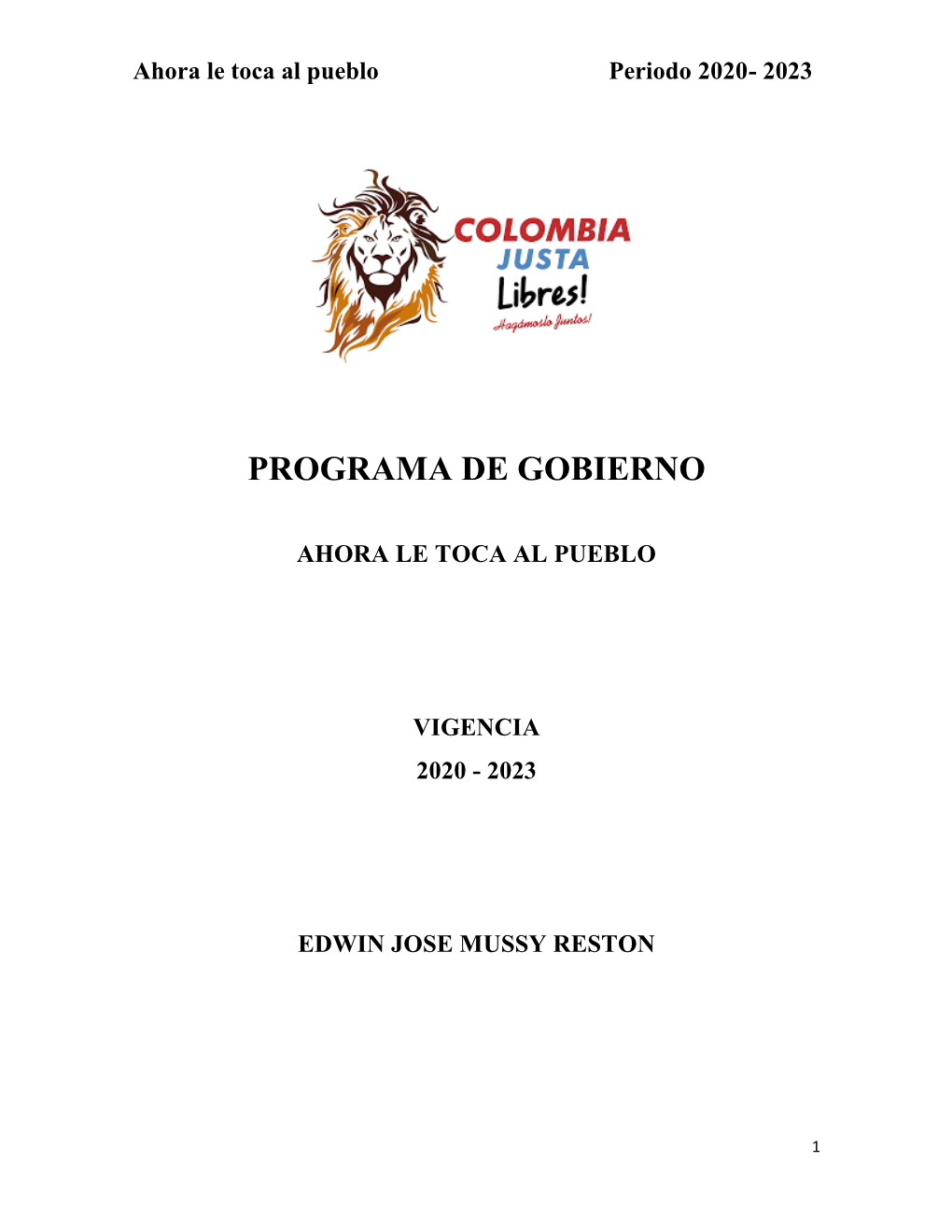 Programa De Gobierno