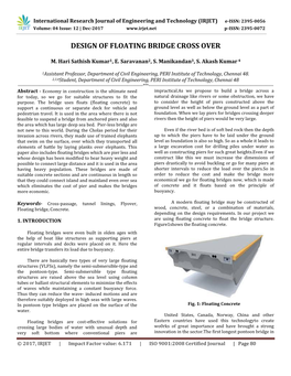 Design of Floating Bridge Cross Over