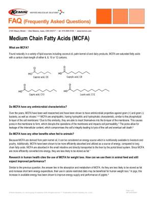 Medium Chain Fatty Acids (MCFA)