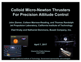 Colloid Thruster for Precision Pointing V4.Pptx