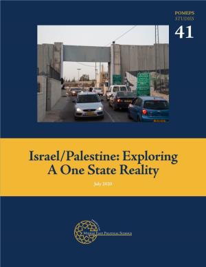 Israel/Palestine: Exploring a One State Reality July 2020 Contents