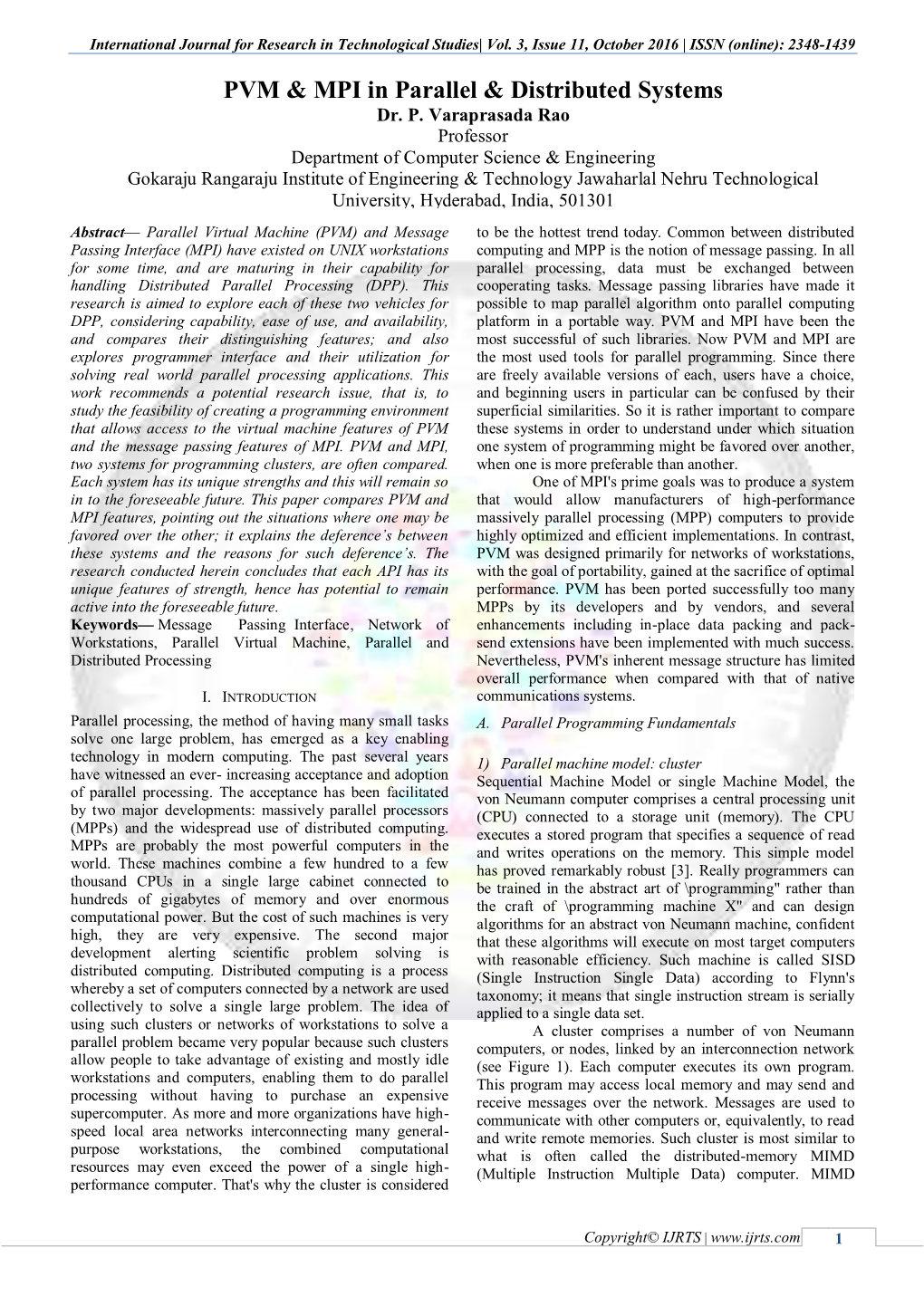 PVM & MPI in Parallel & Distributed Systems