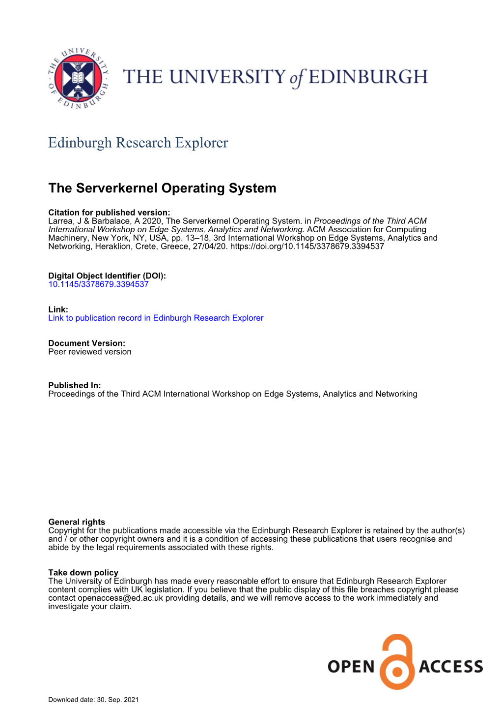 Edinburgh Research Explorer