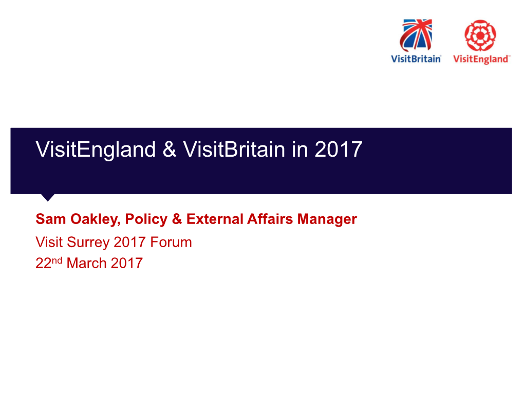 Visitengland & Visitbritain in 2017