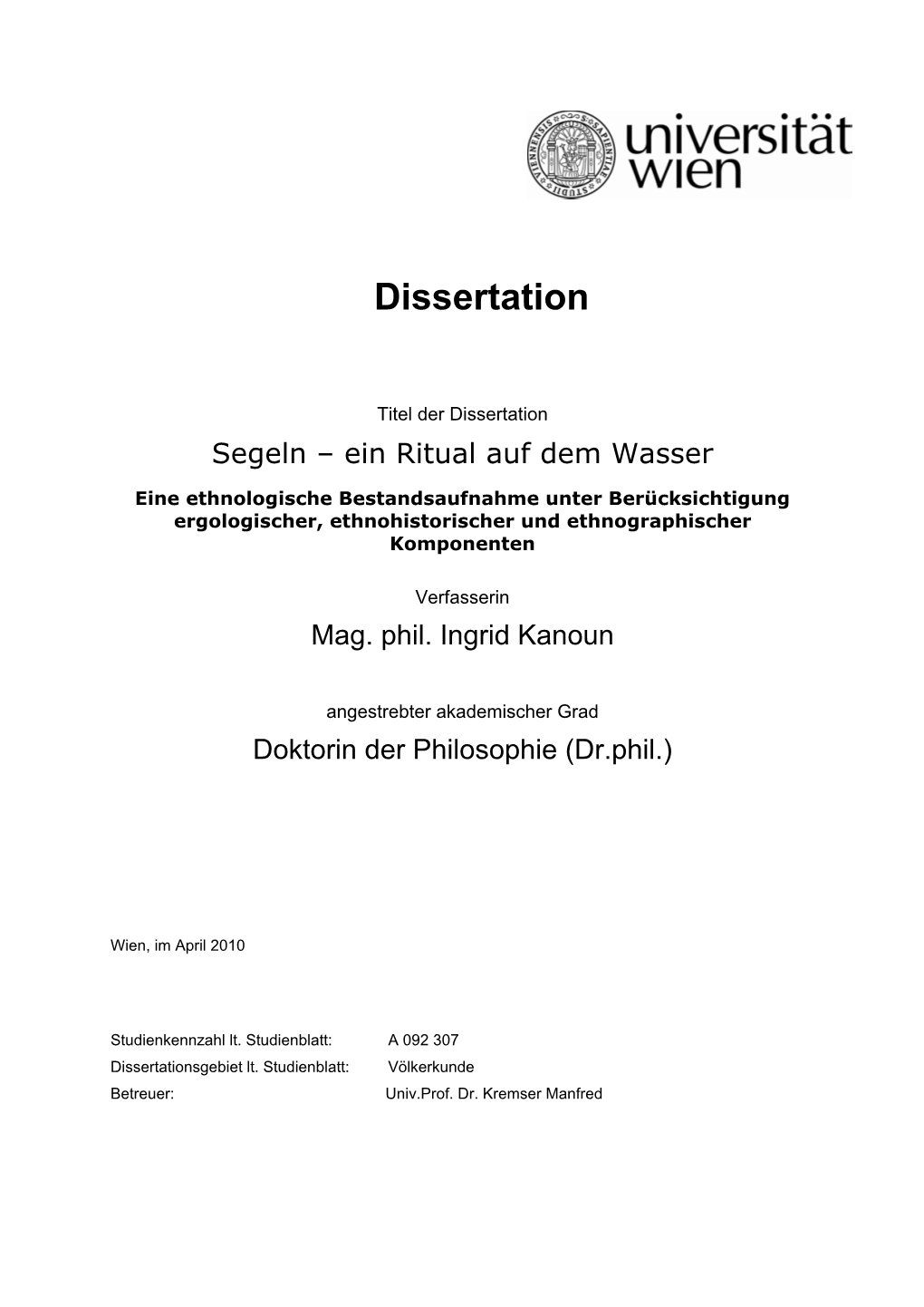 Dissertation