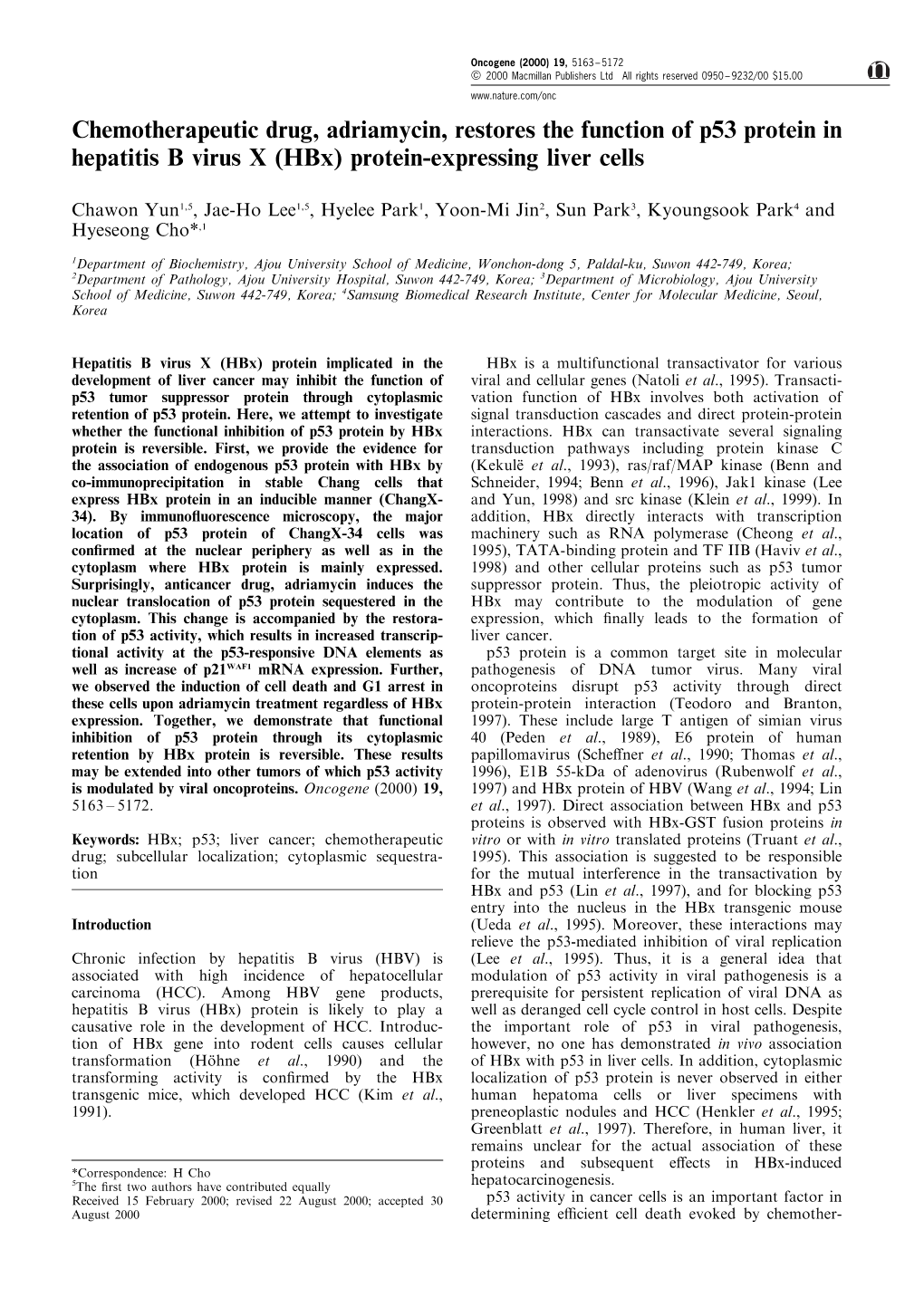 Hbx) Protein-Expressing Liver Cells