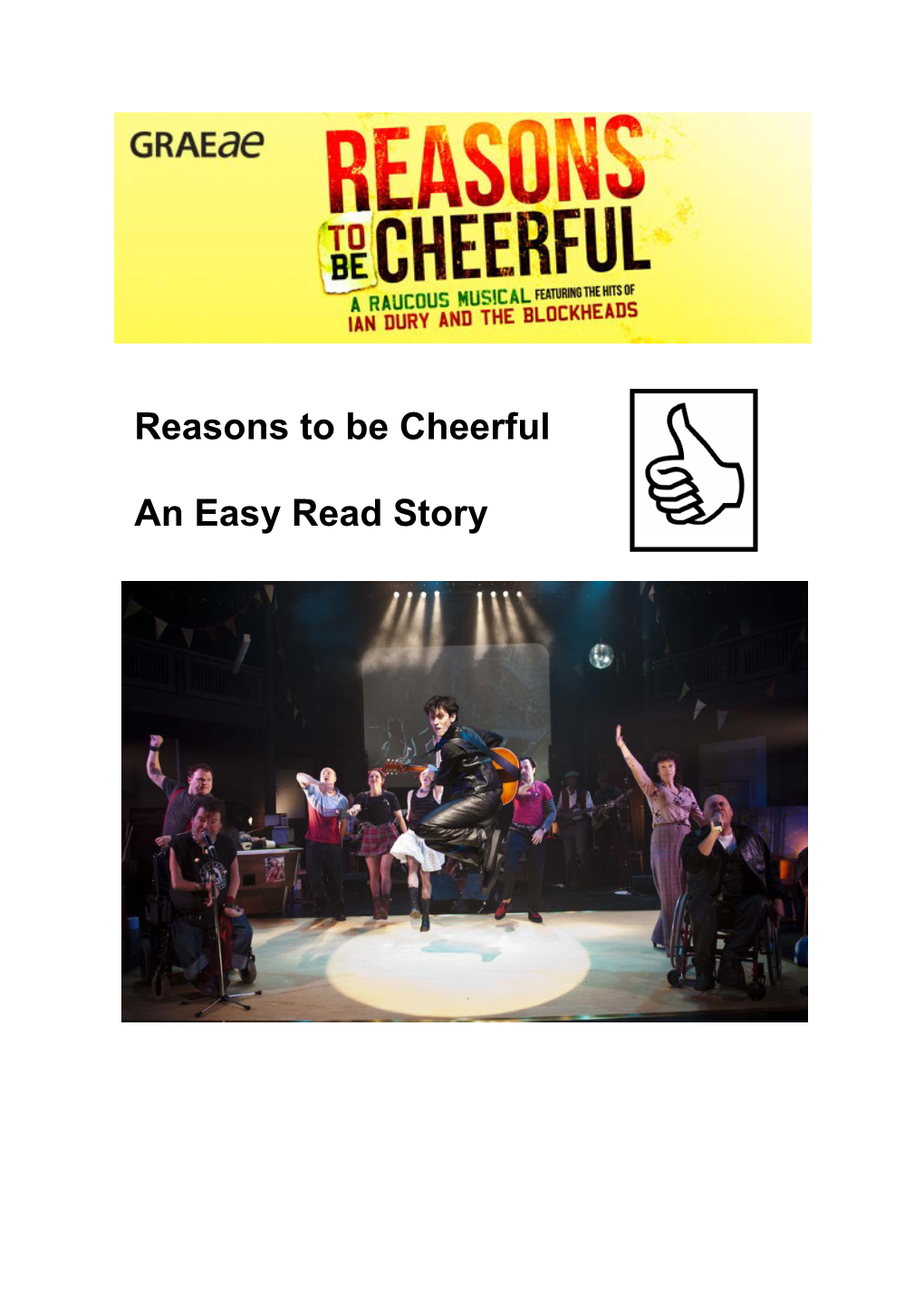 Reasons to Be Cheerful an Easy Read Story