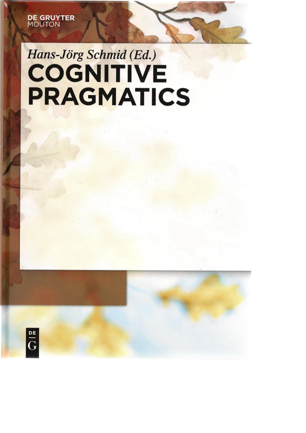 Cognitive Pragmatics Geert Brône