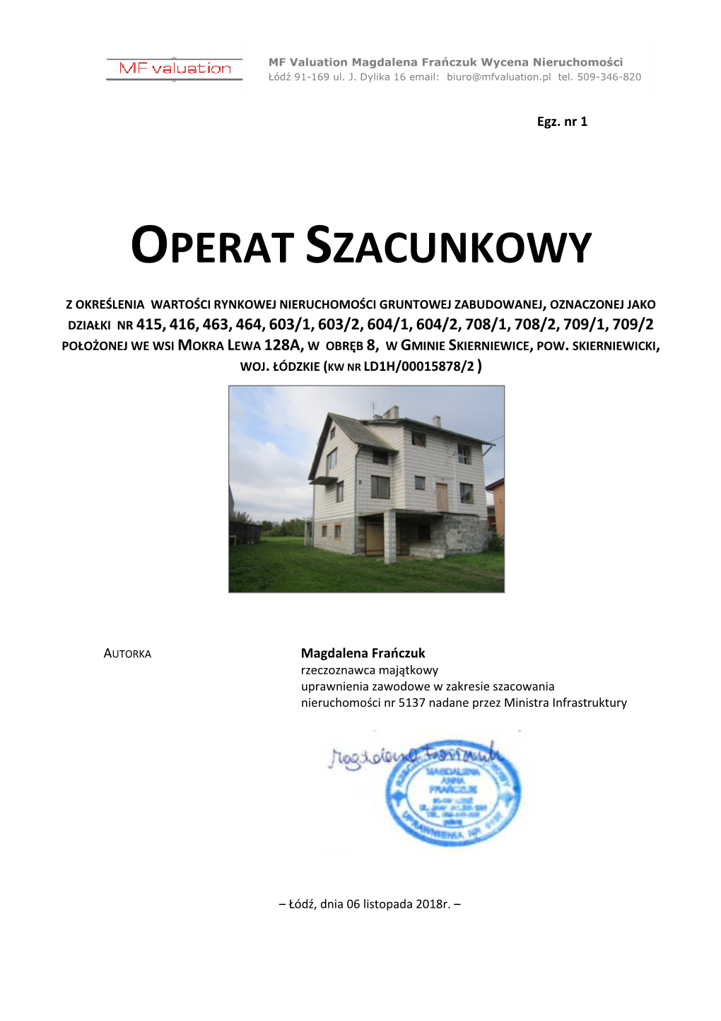 Operat Szacunkowy