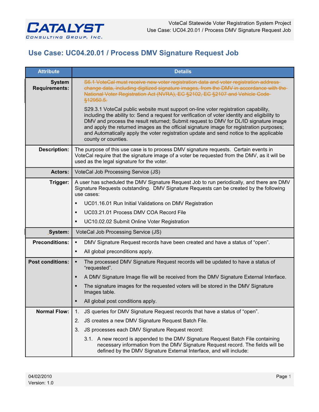 Use Case: UC04.20.01 / Process DMV Signature Request Job